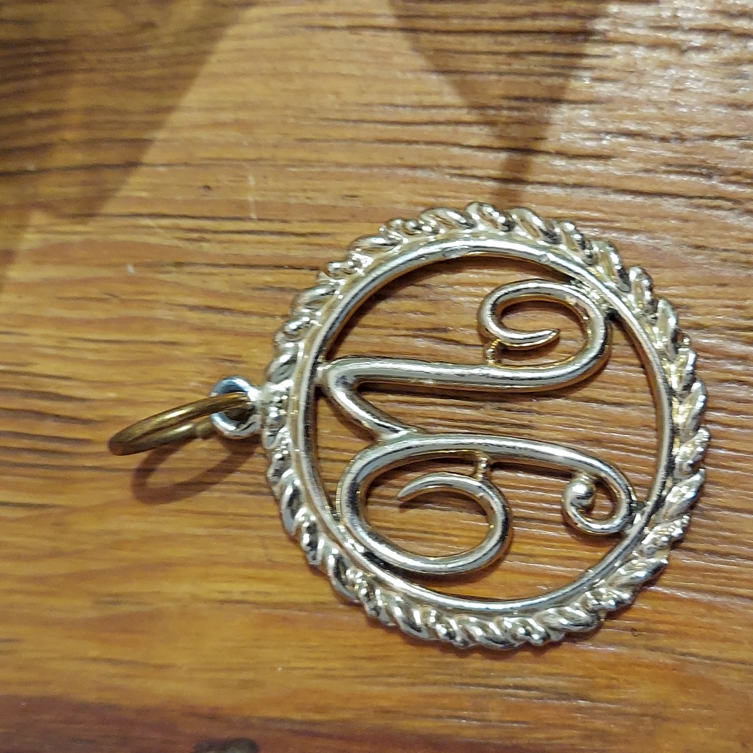 Cursive Initial "N" Pendant